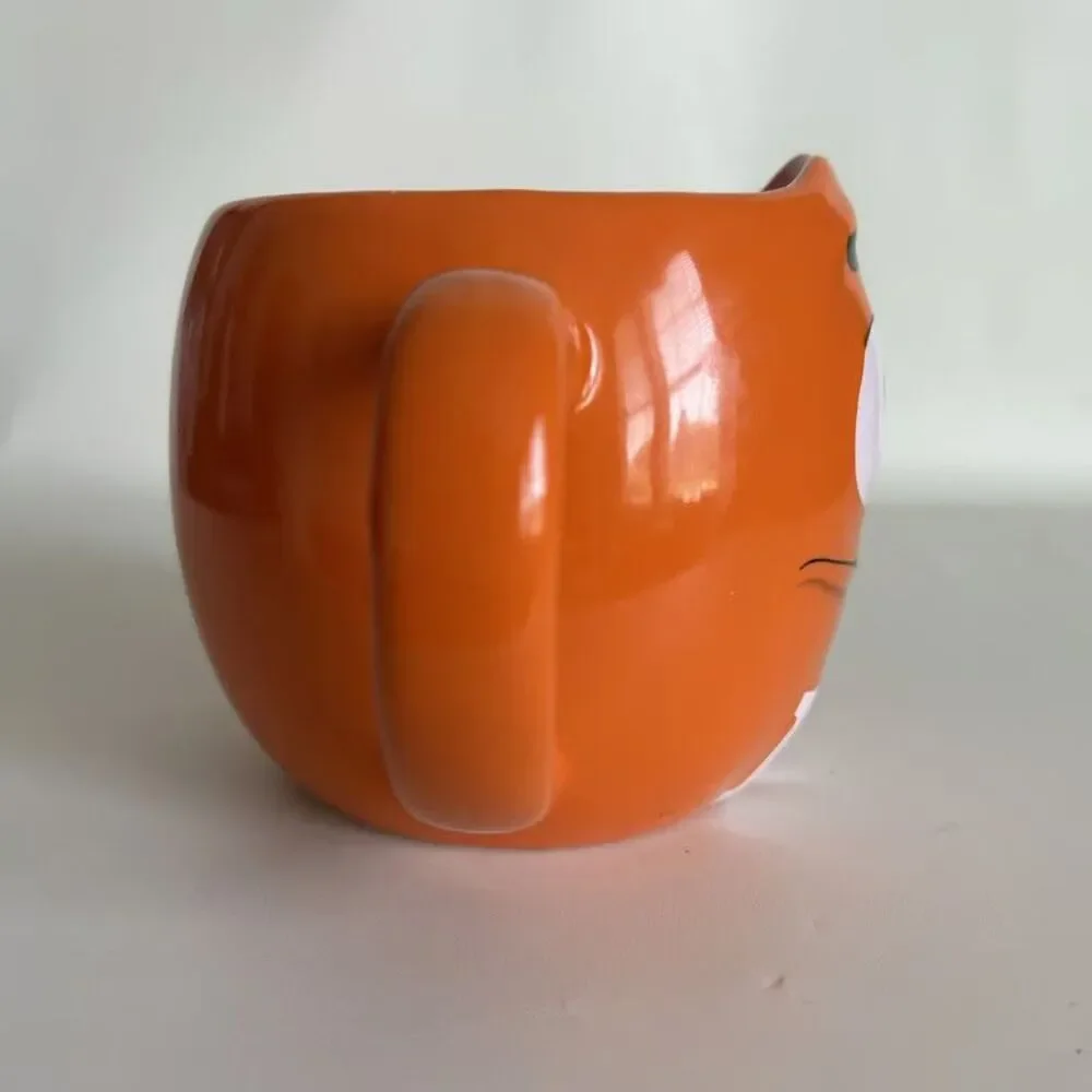 M&Ms World Orange Mug Worried Face Crispy Character 2018 Ceramic Coffee Tea Cup